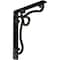 Ekena Millwork Orleans Wrought Iron Bracket, (Single center brace), Antiqued Pale Gold 1 1/2"W x 10"D x 12"H BKTM01X10X12SOLAPG - alternate 1